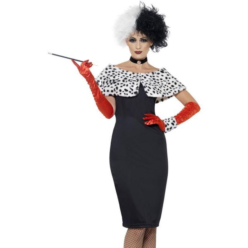 Evil Madame Costume - UK Dress 8-10 Womens Black/White