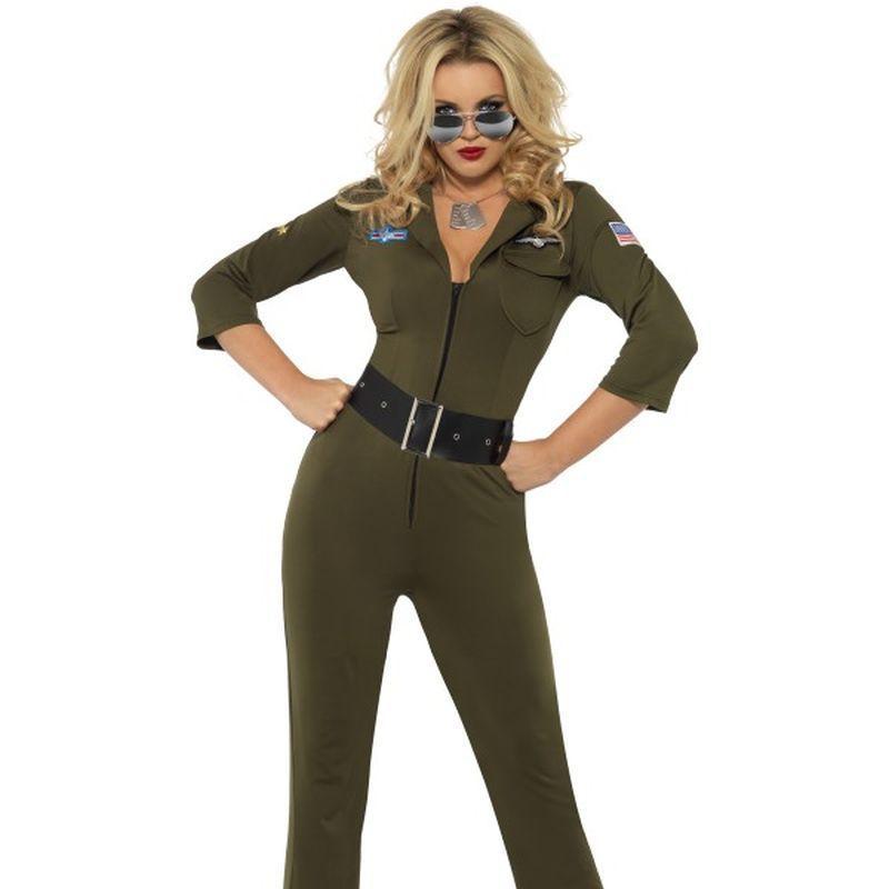 Top Gun Aviator - UK Dress 8-10 Womens Green