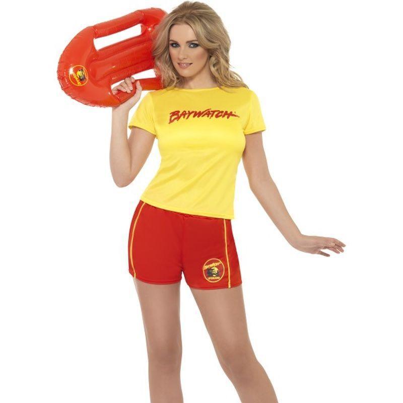 Baywatch Beach Costume - UK Dress 8-10 Womens Yellow/Red