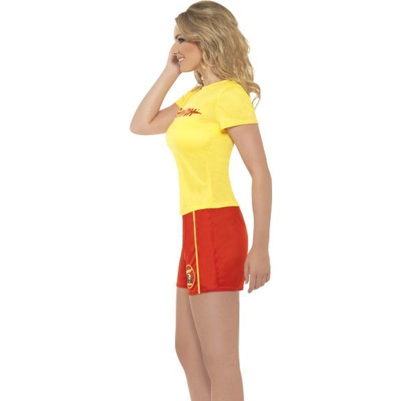 Baywatch Beach Adult Red Shorts Yellow Top Costume