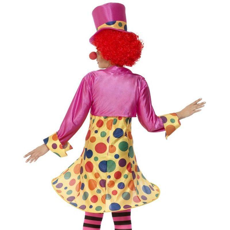 Clown Lady Costume Adult Pink Yellow Womens