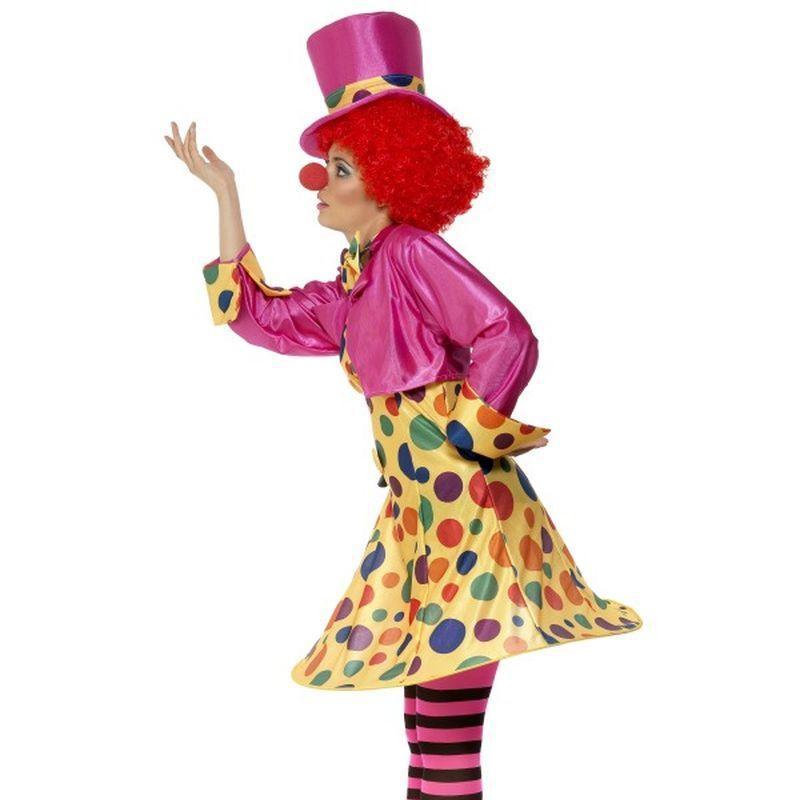 Clown Lady Costume Adult Pink Yellow Womens