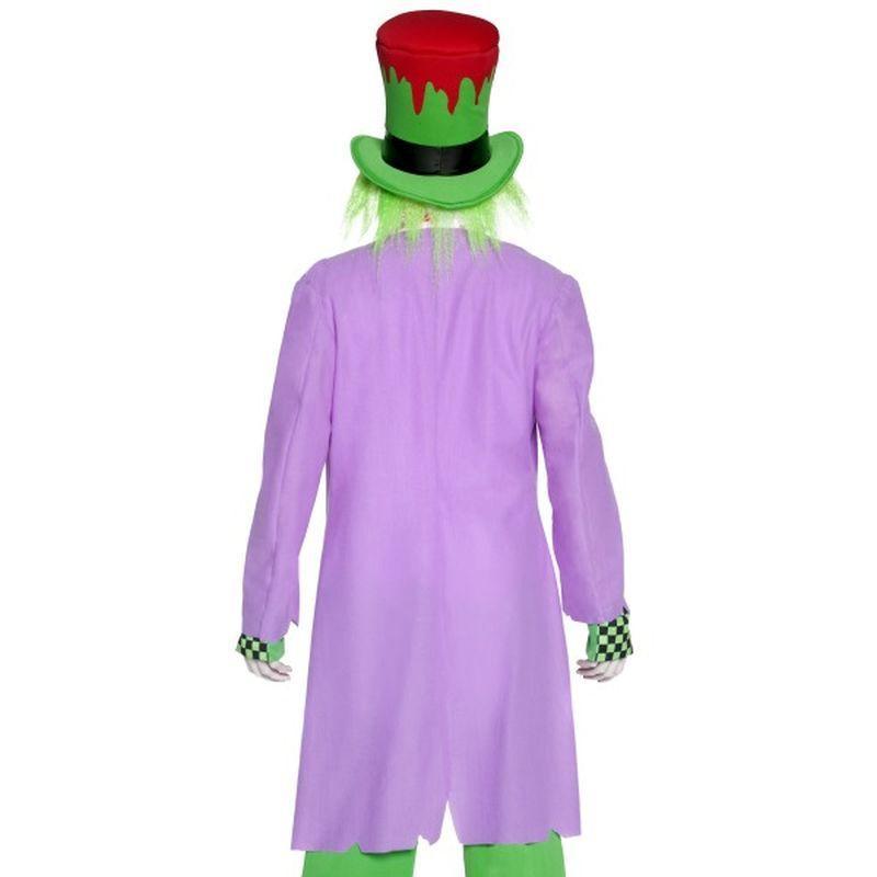 Bad Hatter Costume Adult Green Purple White Mens