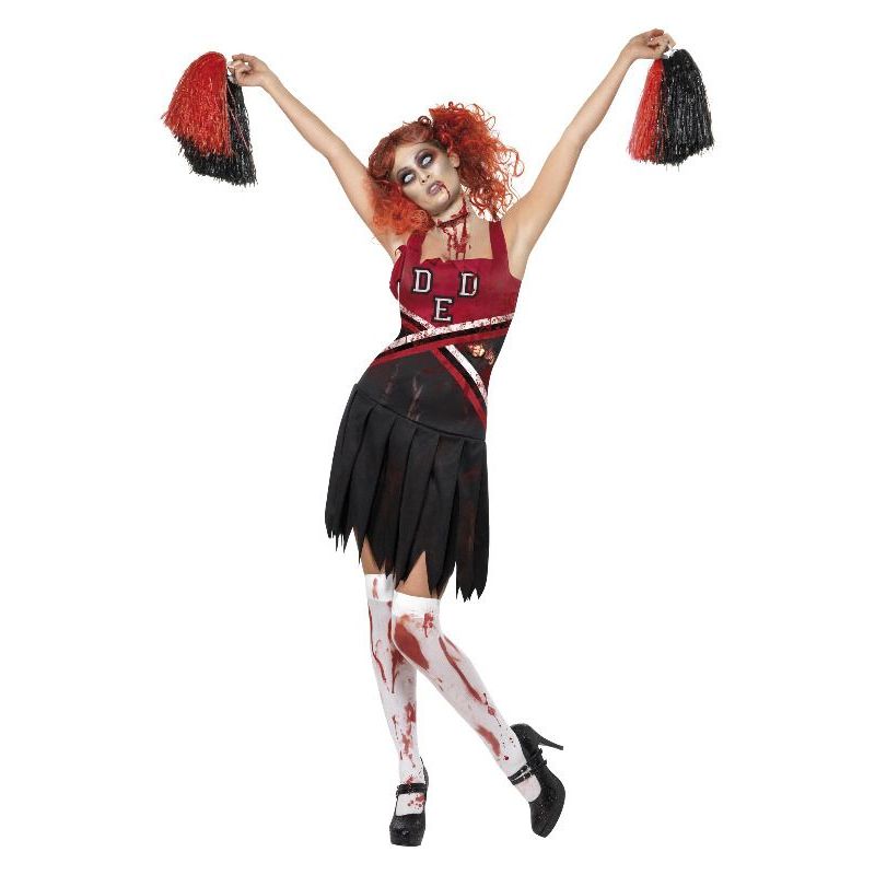 High School Horror Cheerleader Costume Adult Red Womens