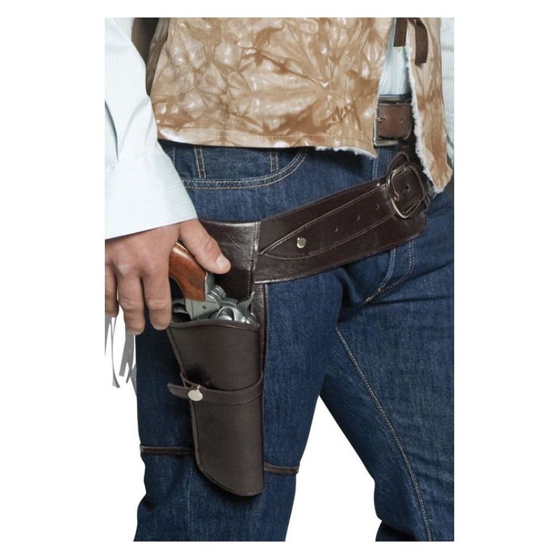 Authentic Western Wandering Gunman Belt & Holster Adult Brown Unisex -1