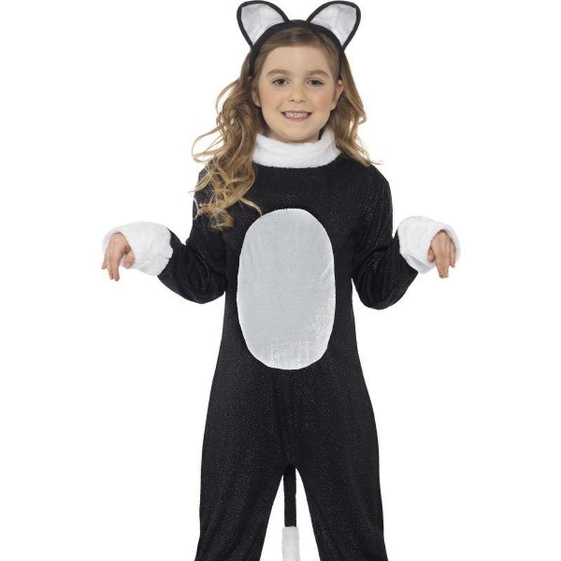 Cool Cat Costume - Small Age 4-6 Girls Black/White