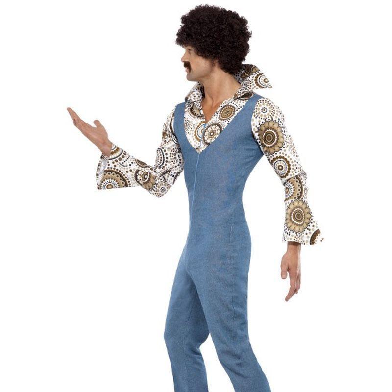 Groovy Dancer Costume Adult Blue Floral Mens