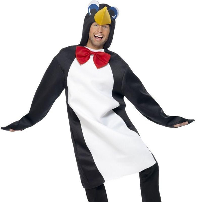 Penguin Costume in White and Black - One Size Mens Black/White