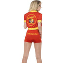 Baywatch Lifeguard Licensed Costume Adult Red Yellow Bodysuit Jacket Float