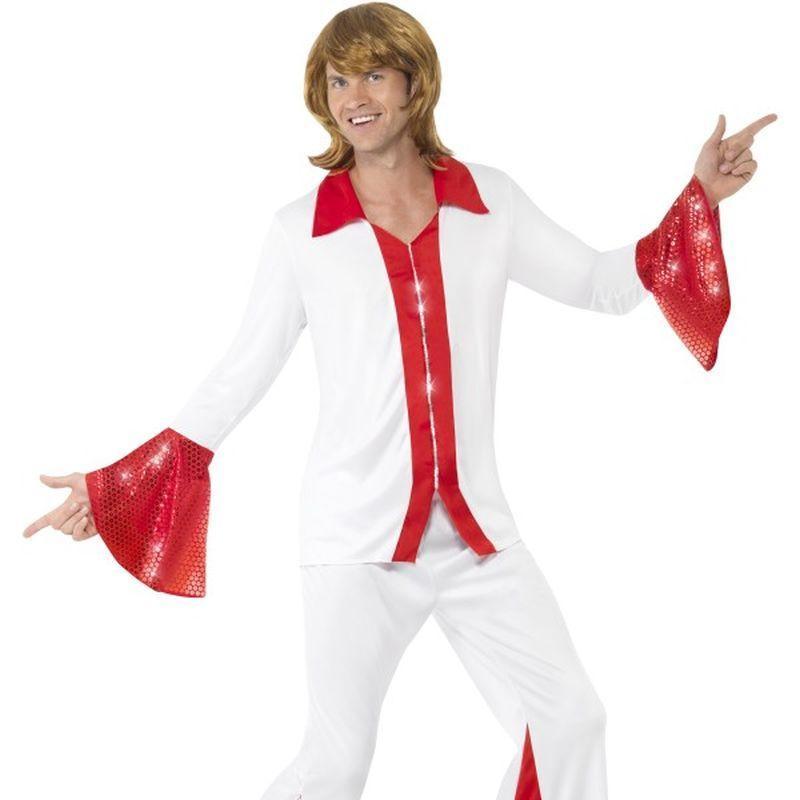 Super Trooper Male Costume - UK Dress 16-18 Mens White/Red