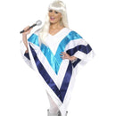 Super Trooper Cape / Poncho - One Size Womens White/Blue