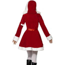 Miss Santa Costume with Hood Red Dress