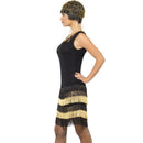 1920s Fringed Flapper Costume Adult Black