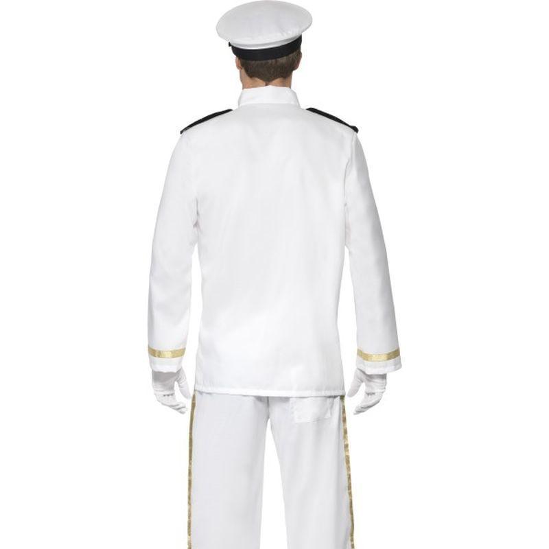 Captain Deluxe Costume Adult White Gold Mens