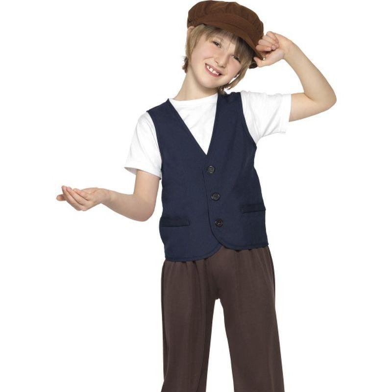 Victorian Poor Peasant Boy - Medium Age 7-9 Boys Blue/Brown