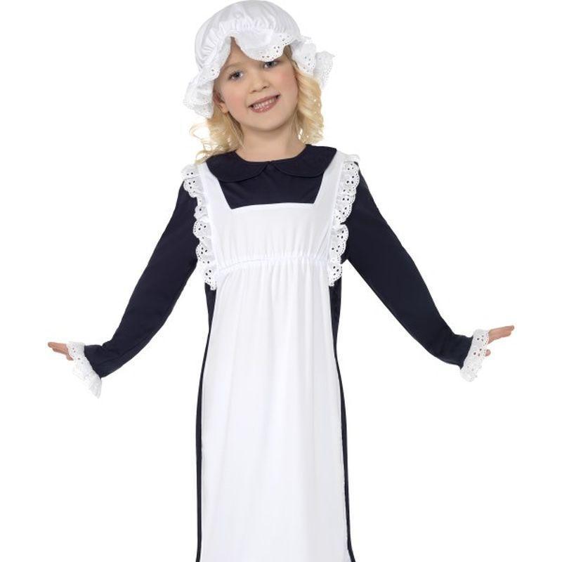 Victorian Poor Girl Costume - Small Age 4-6 Girls White/Blue