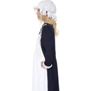 Victorian Poor Girl Costume Kids White Blue