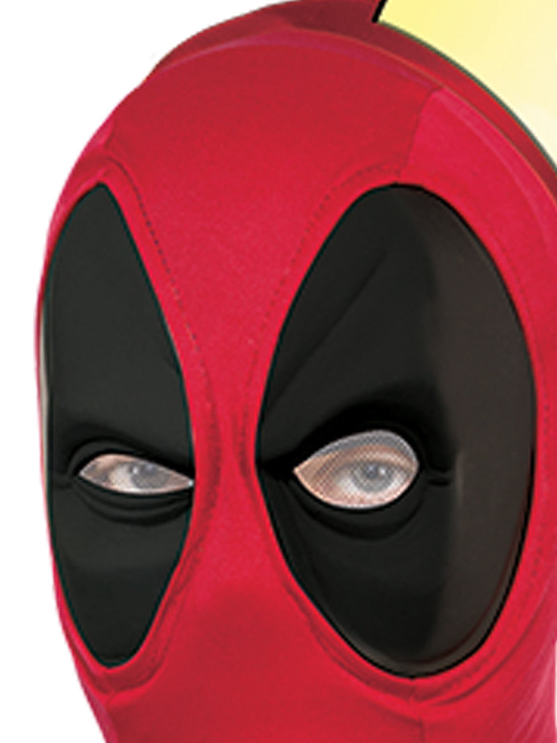 Deadpool Deluxe Mask With Speech Bubble Mens Red