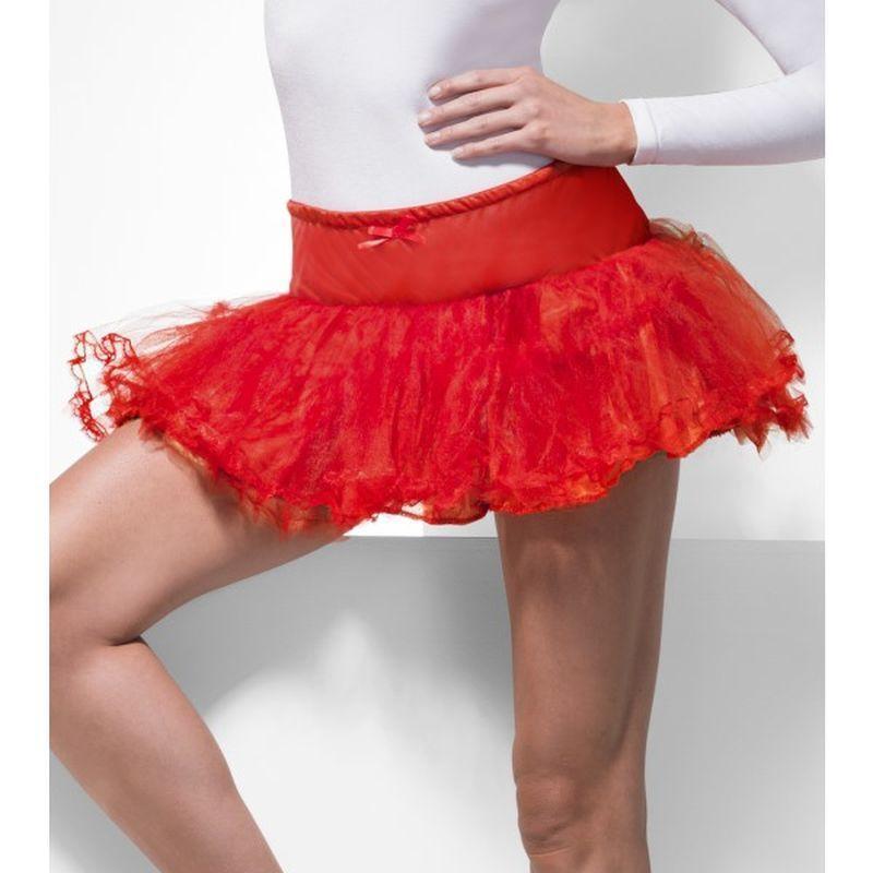 Tulle Petticoat Adult Red Womens -1
