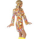 1960s Hippy Costume Adult Multi Coloured Dress Heaband