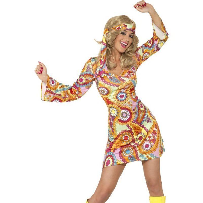 1960s Hippy Costume - UK Dress 8-10 Womens Multi