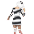 Zombie Convict Costume Black & White Adult