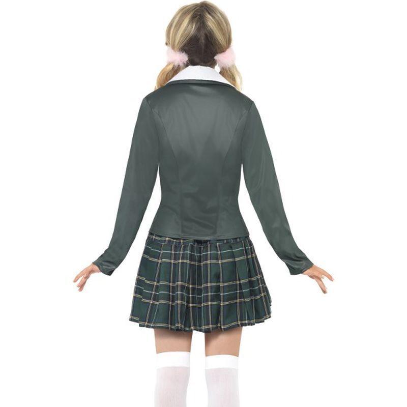 Preppy Schoolgirl Costume Adult Green White Womens