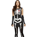 Fever Sexy Skeleton Costume - UK Dress 8-10 Womens Black/White