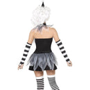 Sinister Pierrot Costume Adult Black White