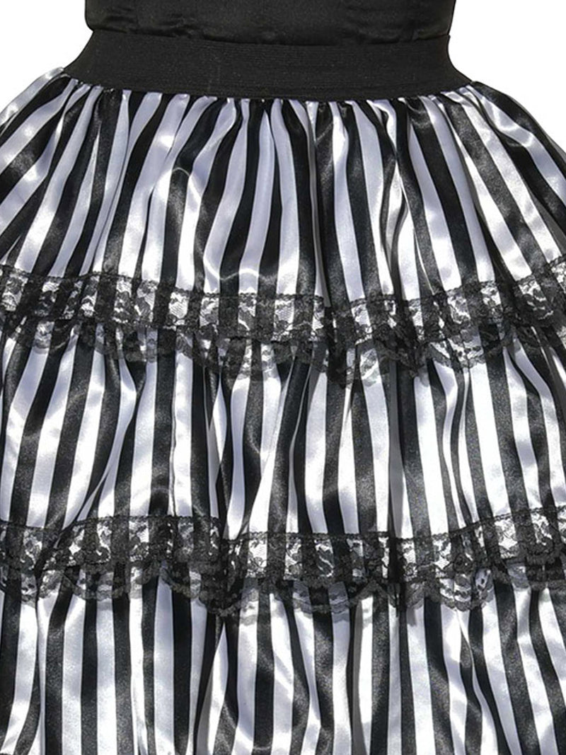 Striped & White Ruffle Skirt Adult Womens
