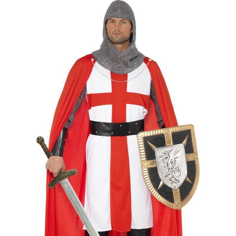 St George Hero Costume - Medium Mens Red/White/Silver