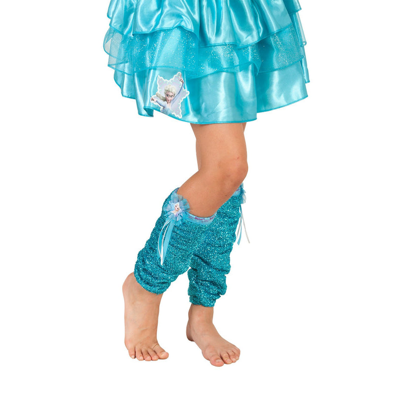 Elsa Leg Warmers Girls Blue -1