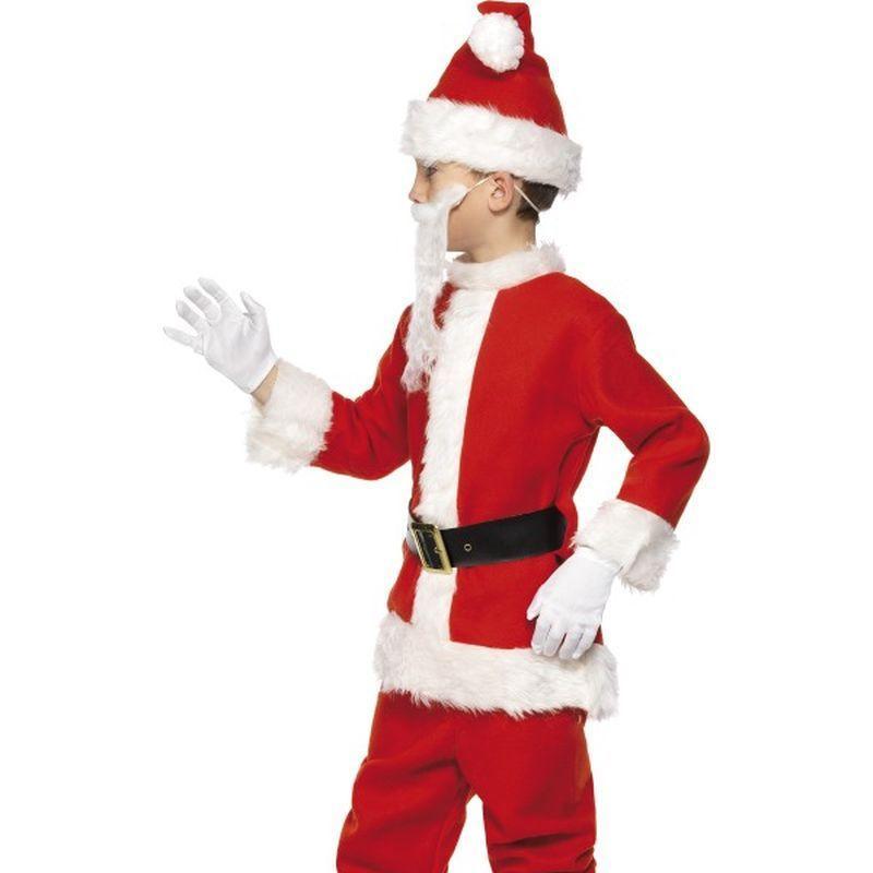 Deluxe Santa Costume & Beard Kids Red White