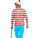 Wheres Wally? Licensed Costume Adult Red White Blue