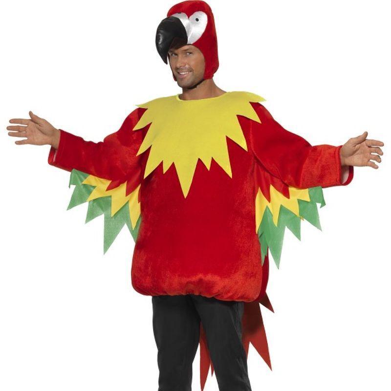Parrot Costume Adult Red Yellow Green Mens -1