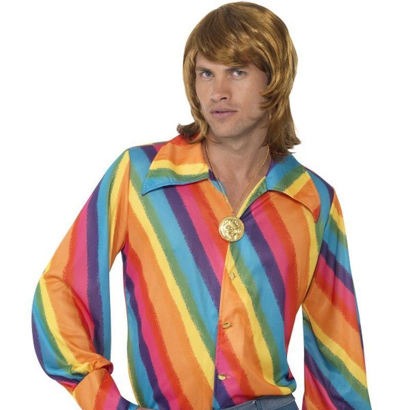 1970s Rainbow Colour Shirt - Medium Mens Multi