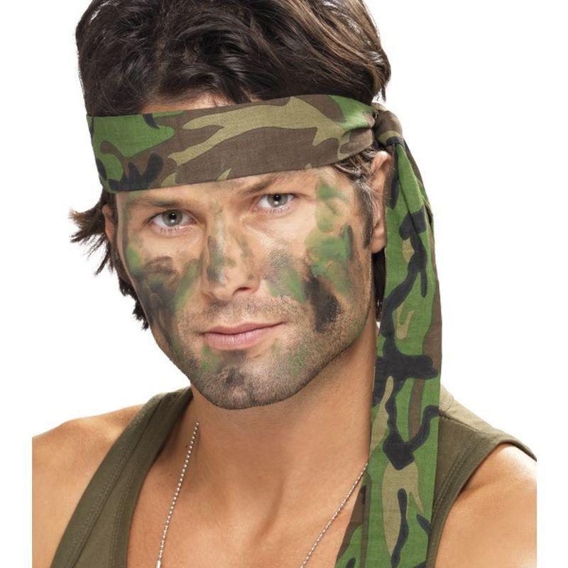 Army Headband Adult Camouflage Unisex Green -1