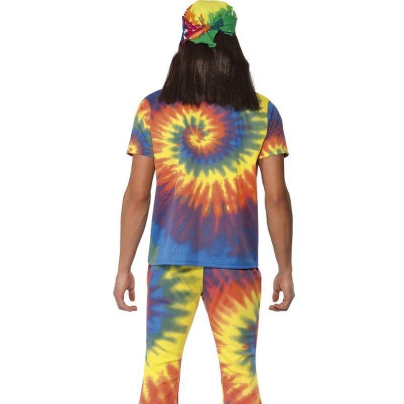 1960s Tie Dye Top And Flared Trousers Adult Rainbow Mens