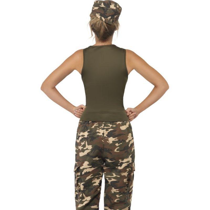 Khaki Camo Deluxe Costume Female Adult Camo Womens Green -2