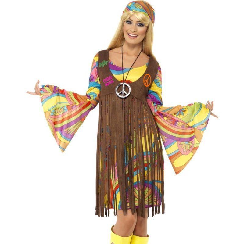 1960s Groovy Lady - UK Dress 8-10 Womens Multi