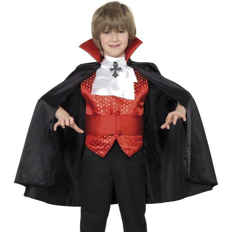Dracula Boy Costume - Medium Age 7-9 Boys Black/Red