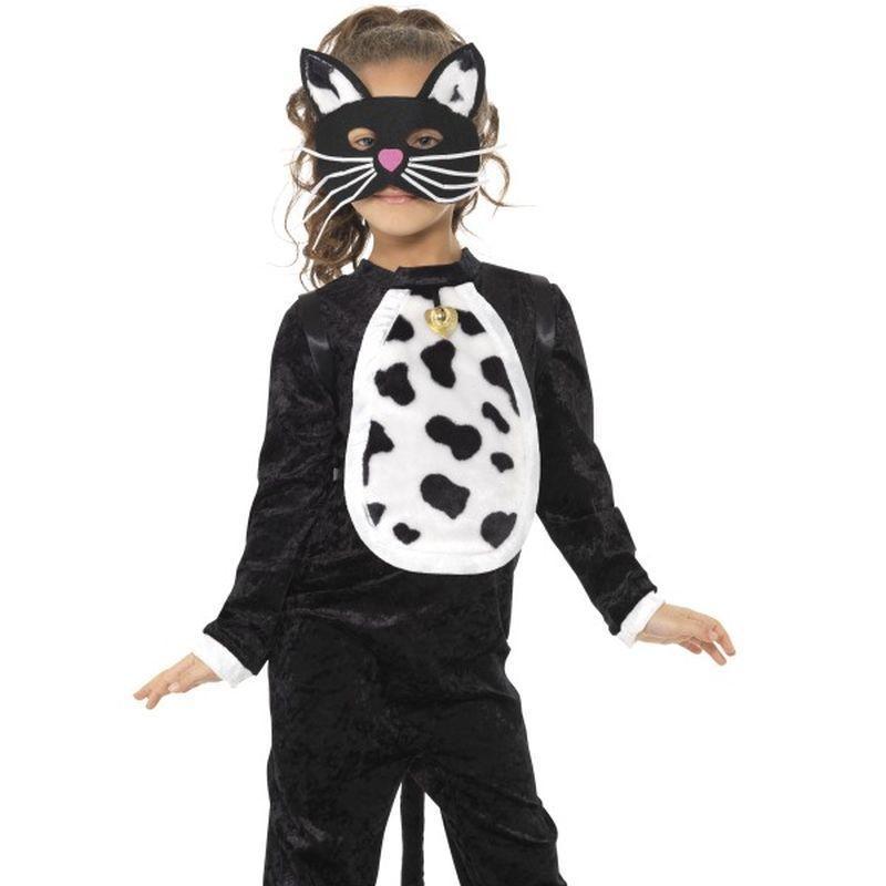 Cat Costume, All in One - Small Age 4-6 Girls Black/Wihte