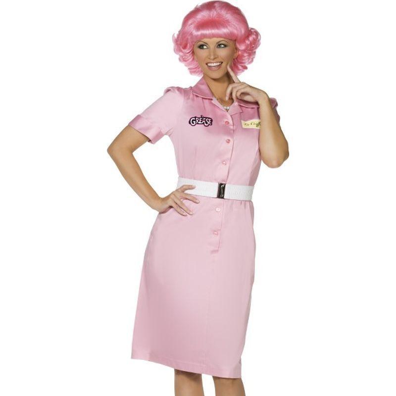 Frenchy Costume Beauty School Drop Out Costume - UK Dress 12-14 Womens Pink
