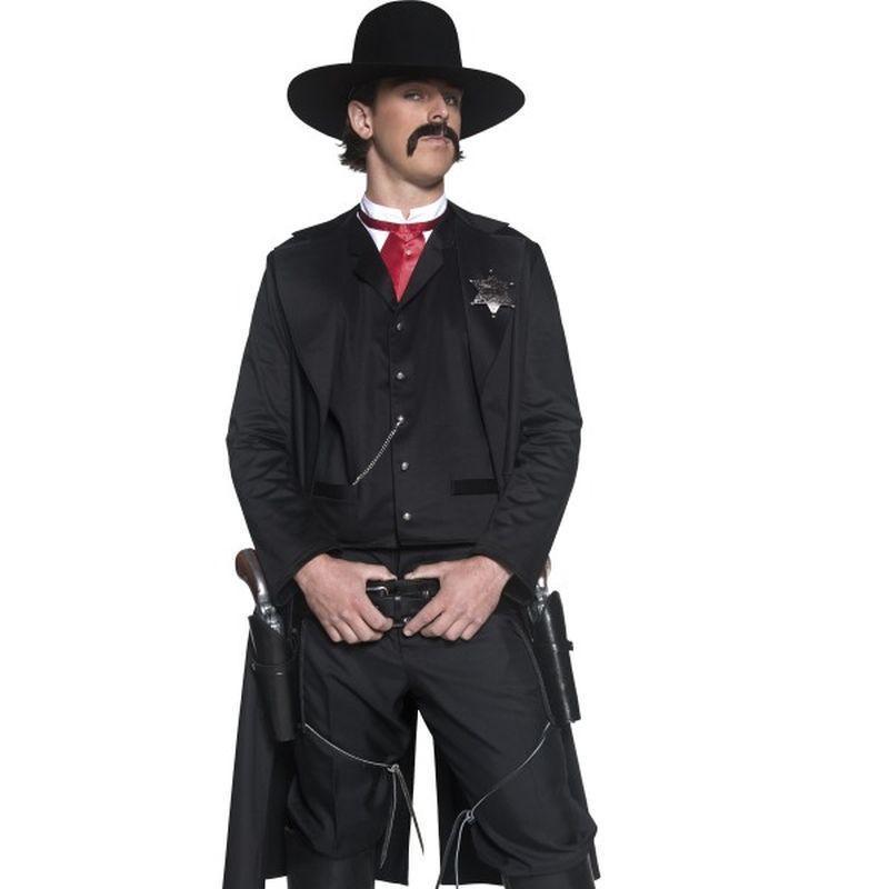 Authentic Western Sheriff Costume - Medium Mens Black