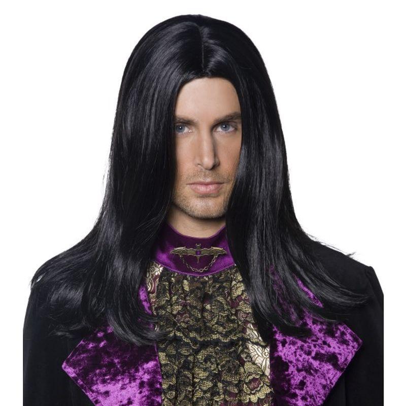 Gothic Count Wig - One Size Mens Black