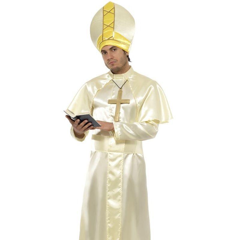 Pope Costume - Medium Mens White/Yellow