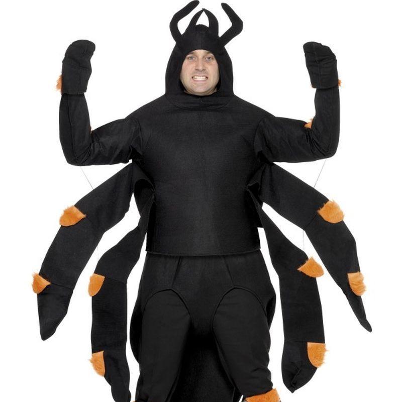 Spider Costume - One Size Mens Black/Orange