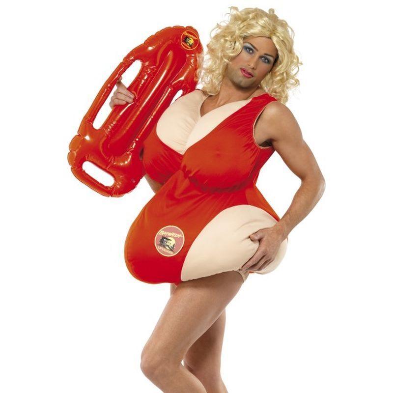 Baywatch Costume - One Size Mens Red