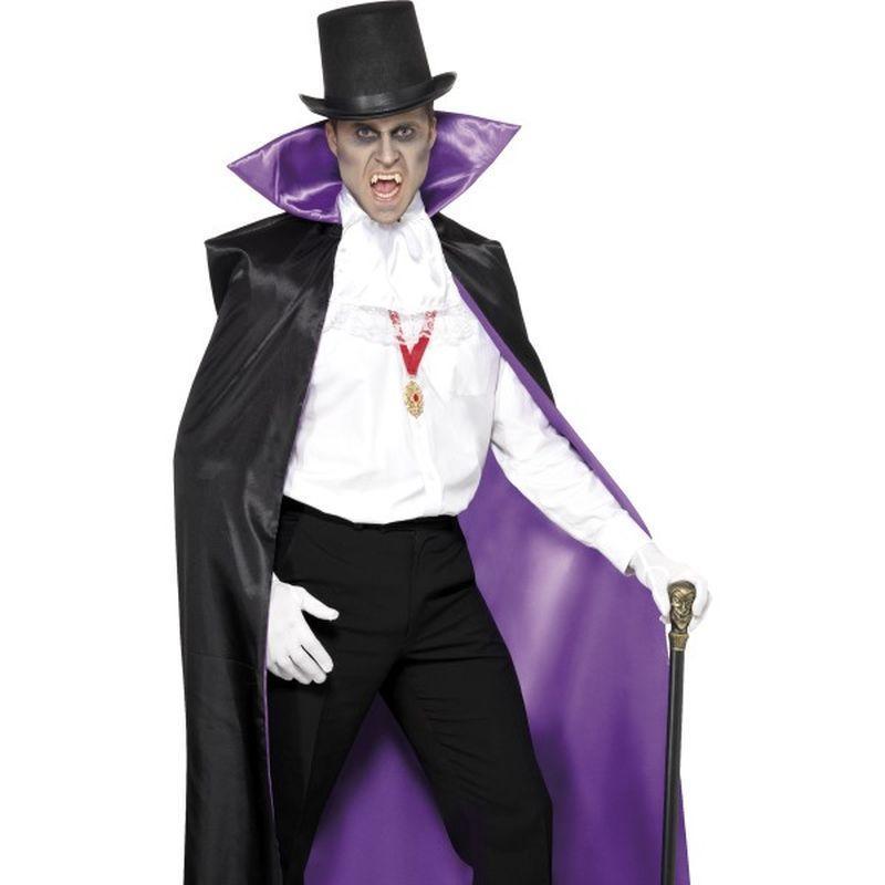 Count Reversible Cape, Black and Purple - One Size Mens Black/Purple