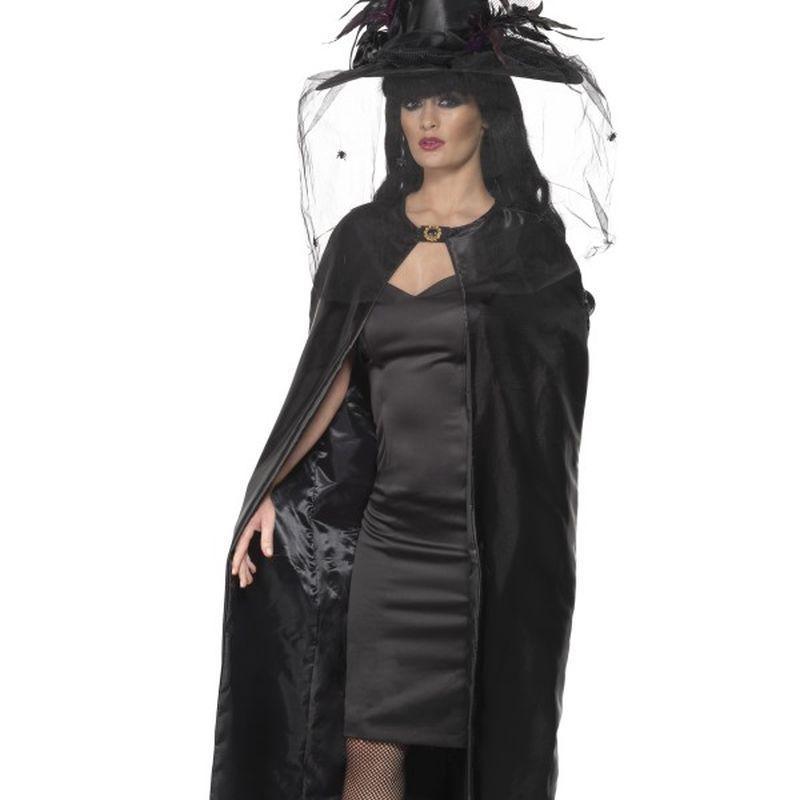 Deluxe Witches Cape - One Size Womens Black